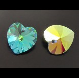 Zdjęcie - Swarovski heart 18mm aquamarine AB